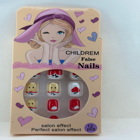 Barbie Pack Kids Nail Art (Red Shade)