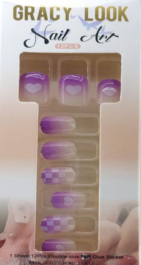 Shiny Purple Shade Nails